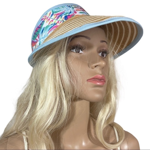 Floral print sun visor - Picture 1 of 6